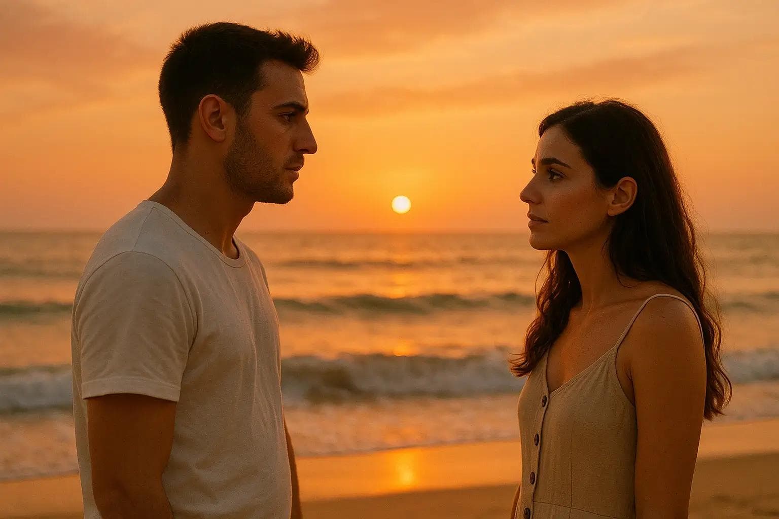 גבר ואישה בסיטואציה של פרידה